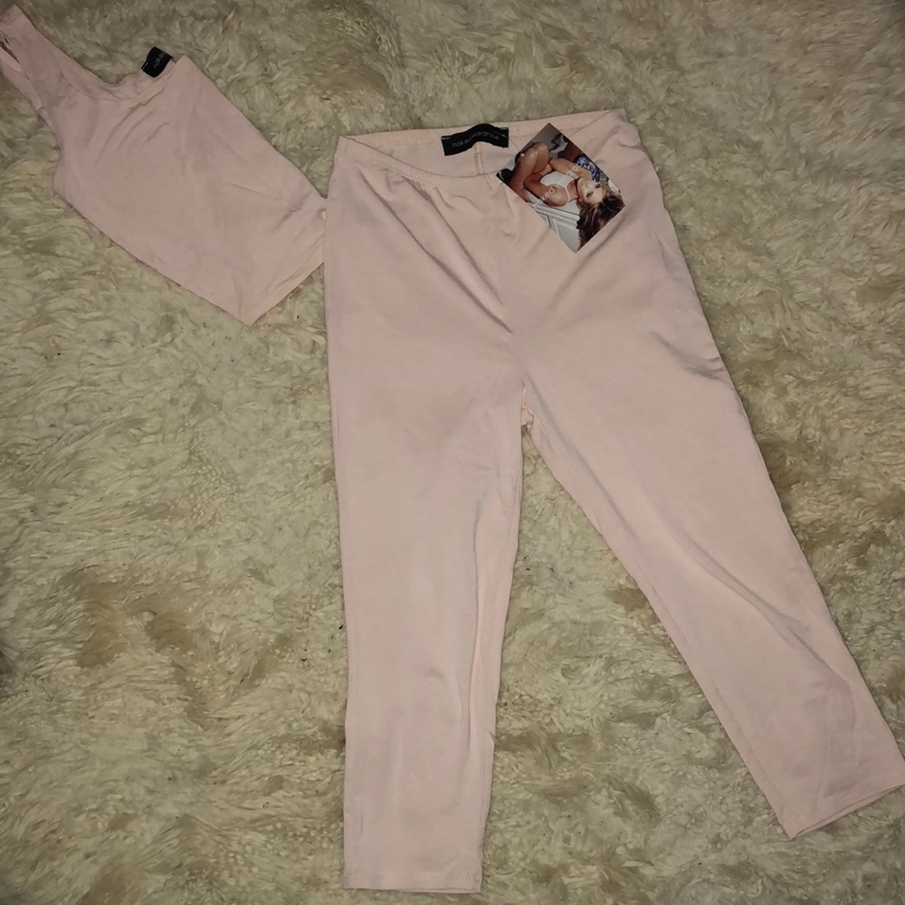 Naked wardrobe pink athleisure set